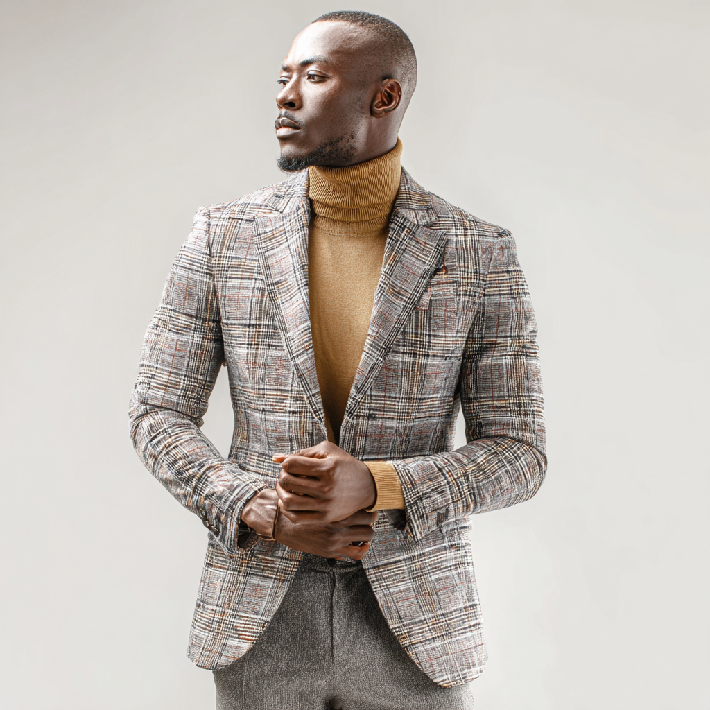 Checkered Tartan Blazer – Smart Casual