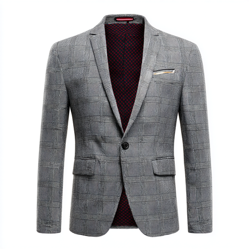 Checkered Tartan Blazer – Smart Casual