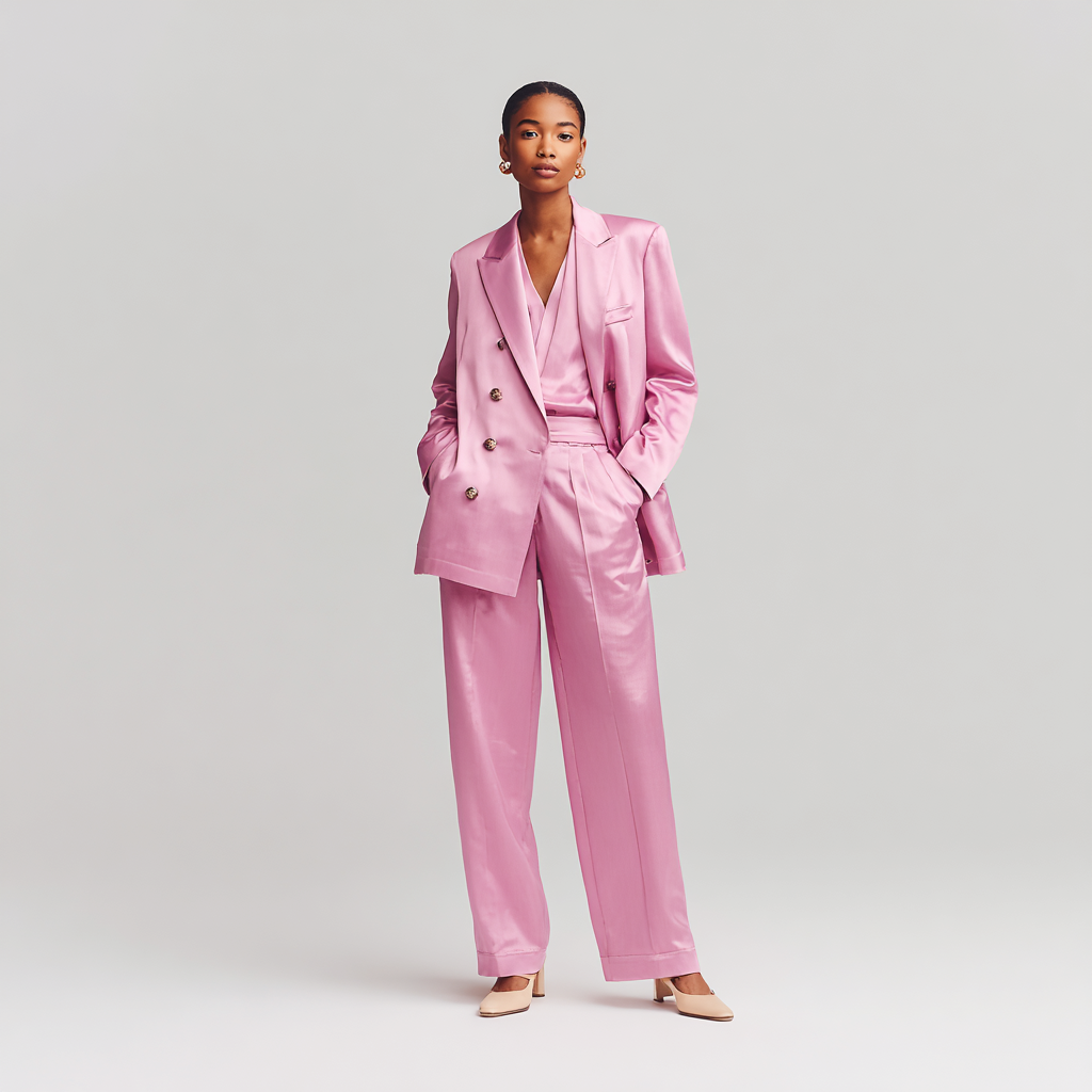 Retro Revival Double-Breasted Suit for Women