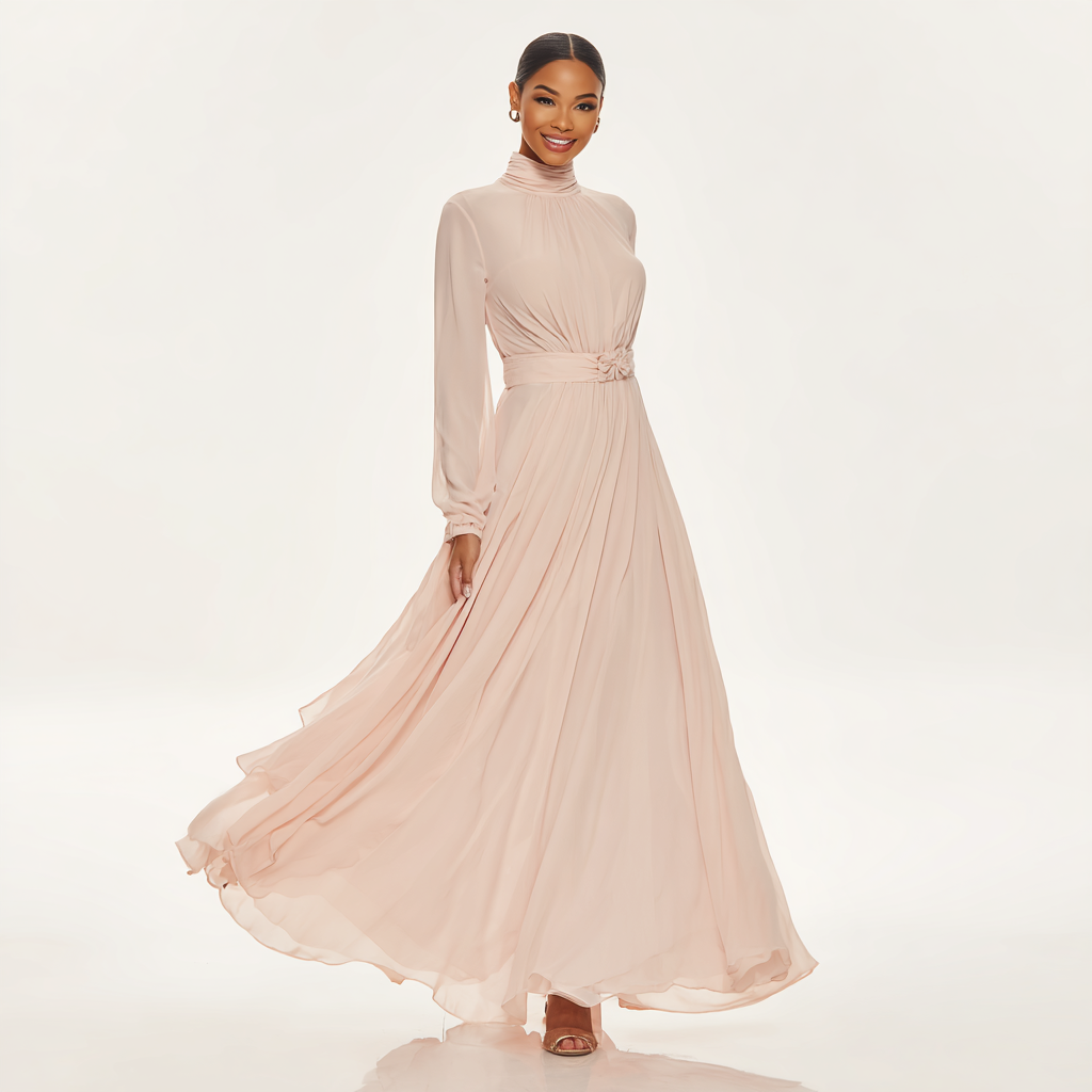 Layali Modest Maxi Dress – Elegant and Covered Style