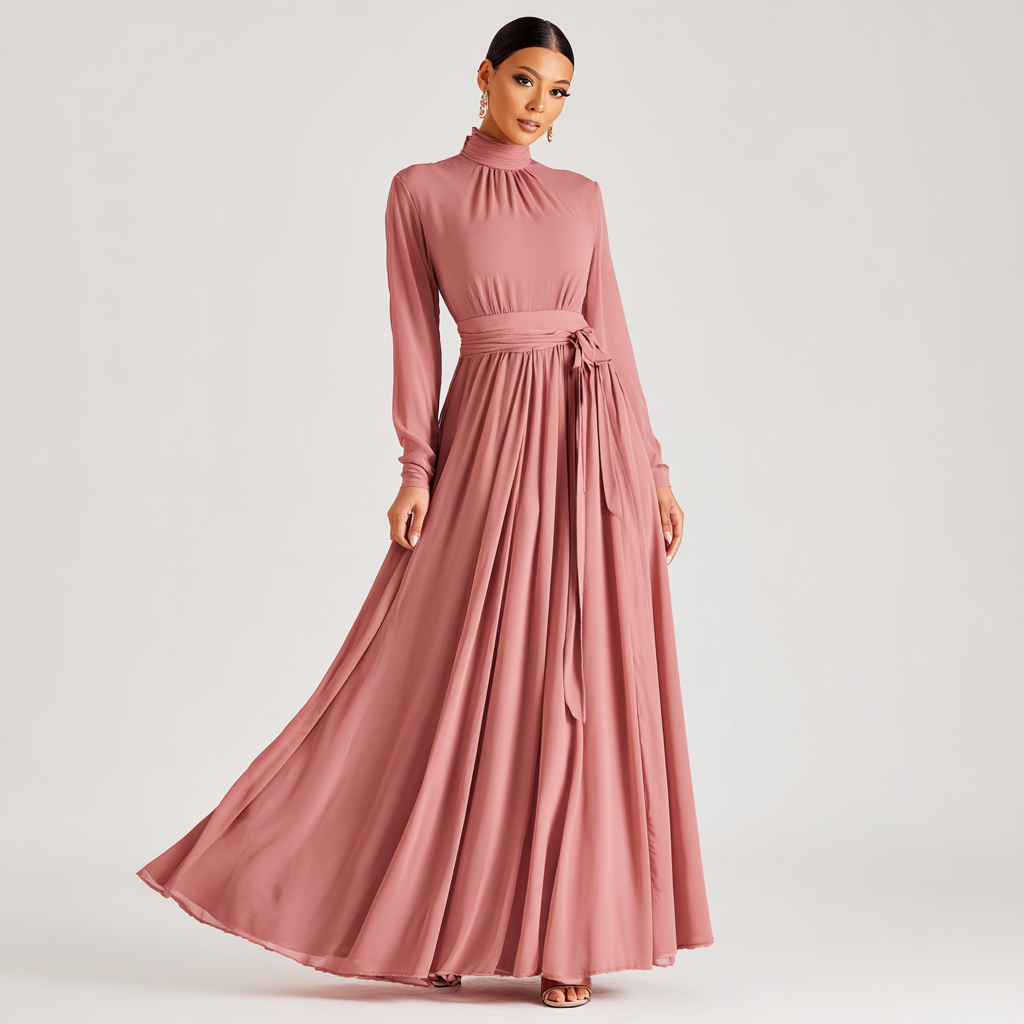 Layali Modest Maxi Dress – Elegant and Covered Style