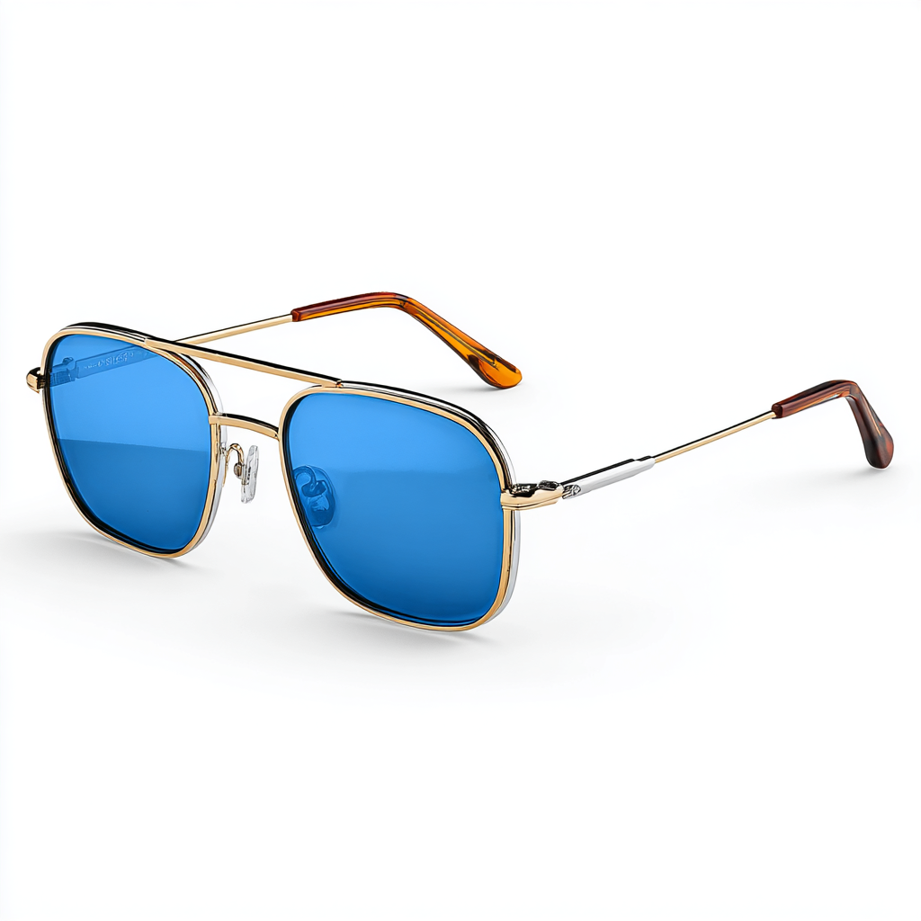 Modern Cut Square Aviator Sunglasses
