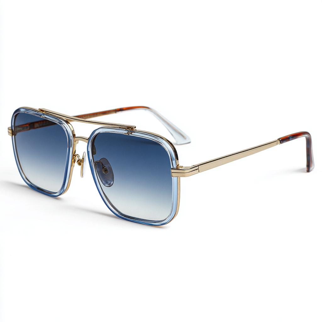 Modern Cut Square Aviator Sunglasses