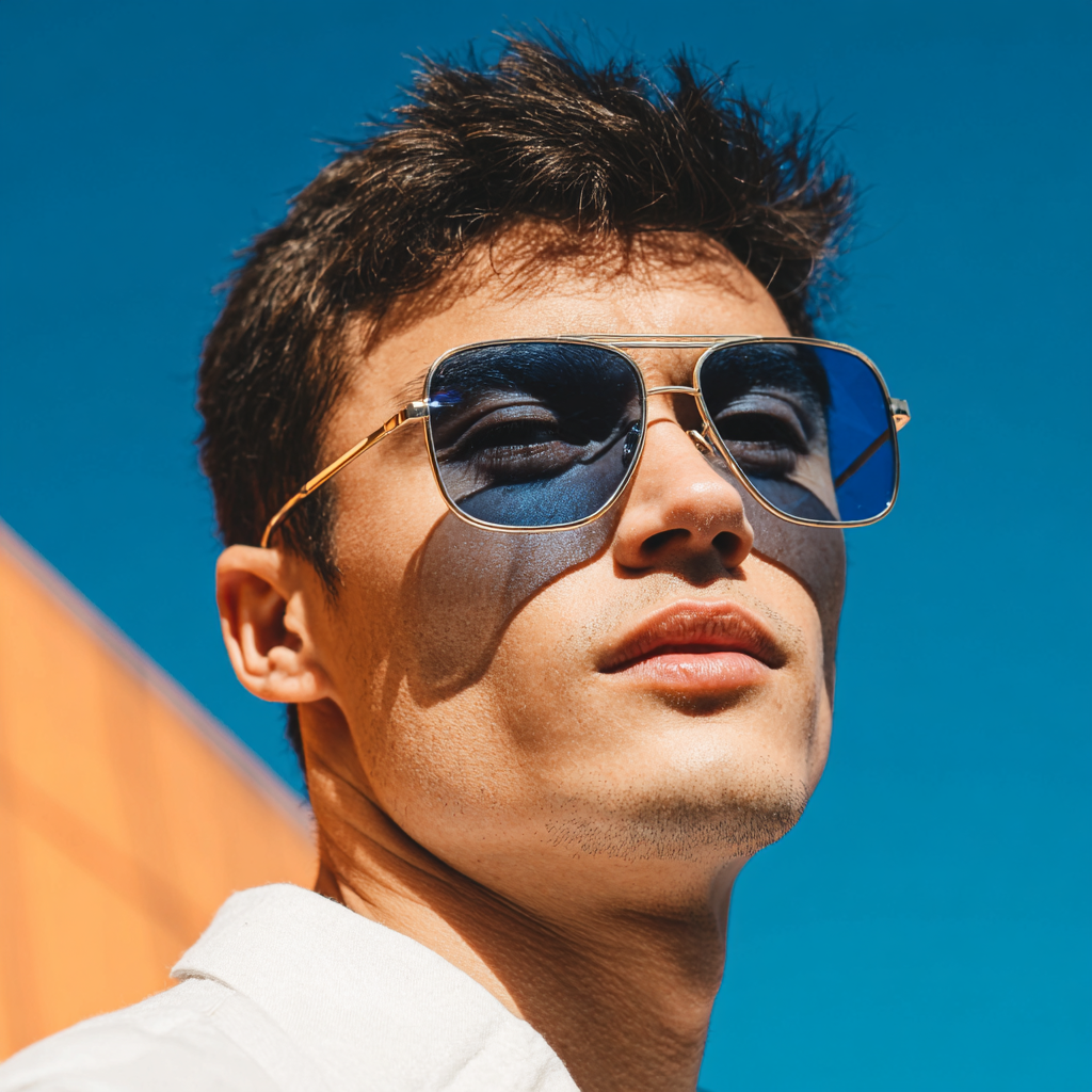 Modern Cut Square Aviator Sunglasses